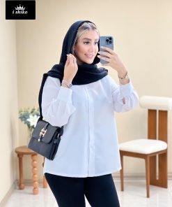 شومیز ترند پر طرفدار سفيد کد 17045