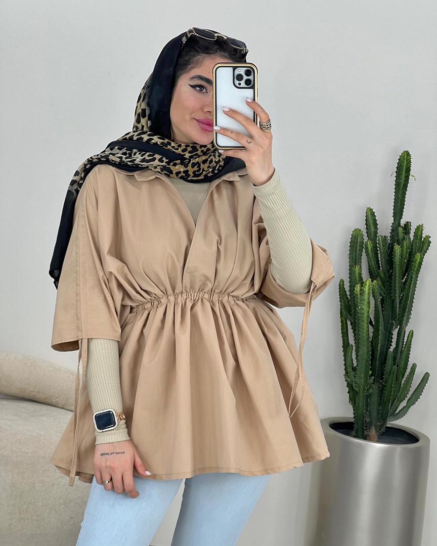 مانتو كمركش آستين گت كد 3392 - Image 8