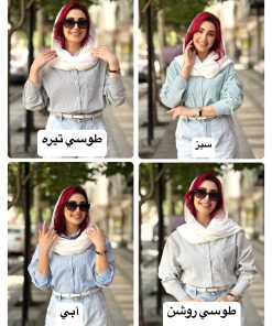 Alternative view of مانتو شوميزي راه راه E كد 75788