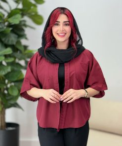 مانتو شوميزي نيلي كد 8147477