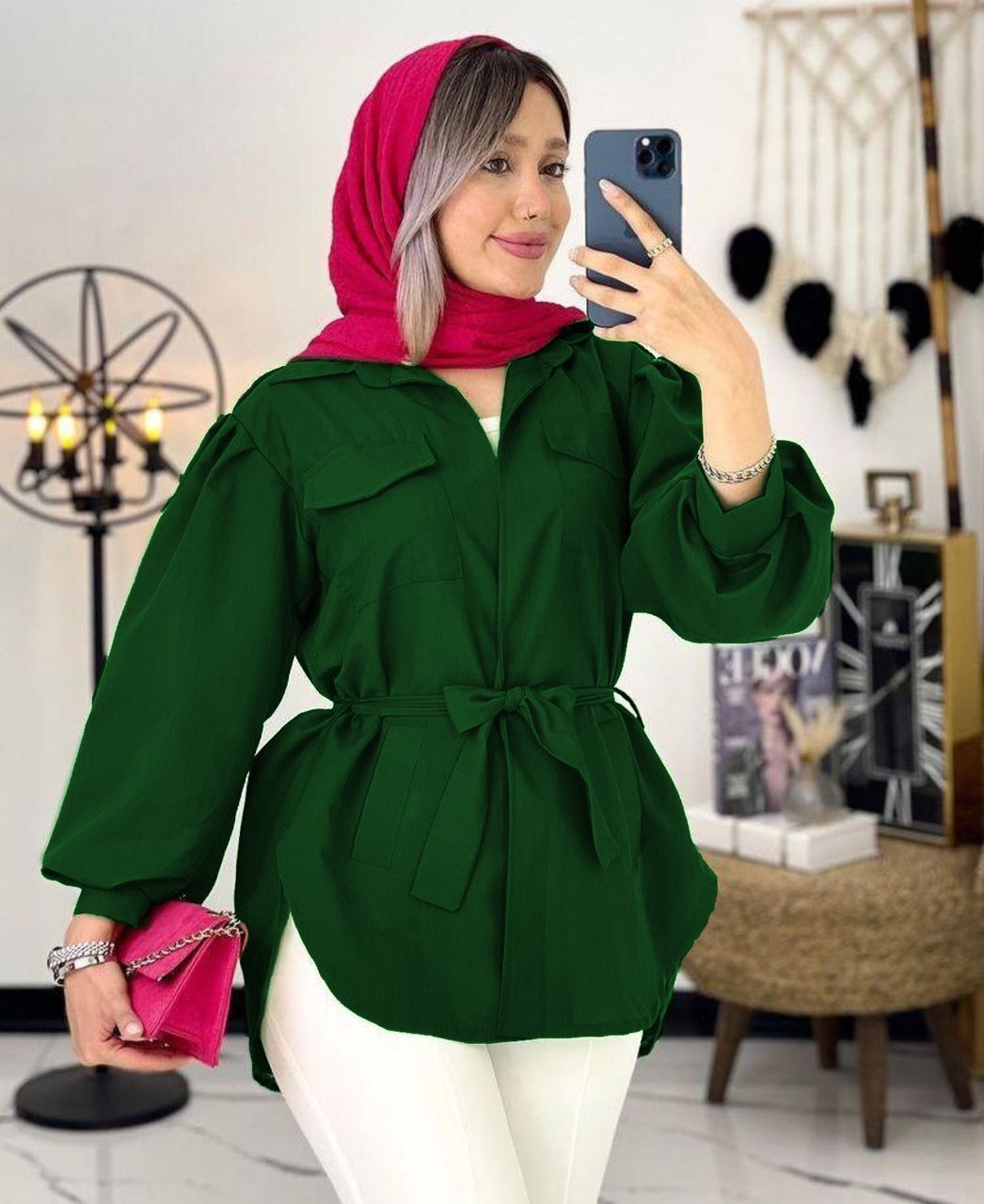مانتو چهار جيب كد 846246 - Image 14