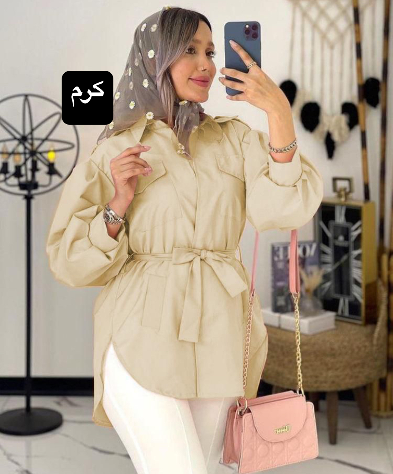 مانتو چهار جيب كد 846246 - Image 5