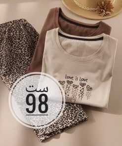 ست راحتی خونگی تیشرت و شلوارک Love كد 541394