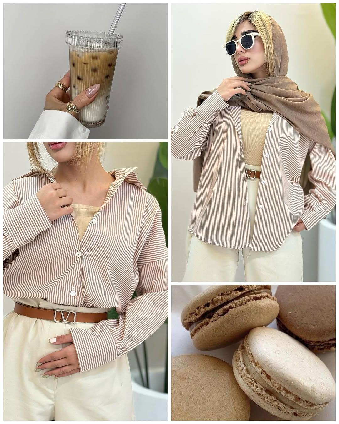 شومیز راه راه جشنواره كد 81468 - Image 3