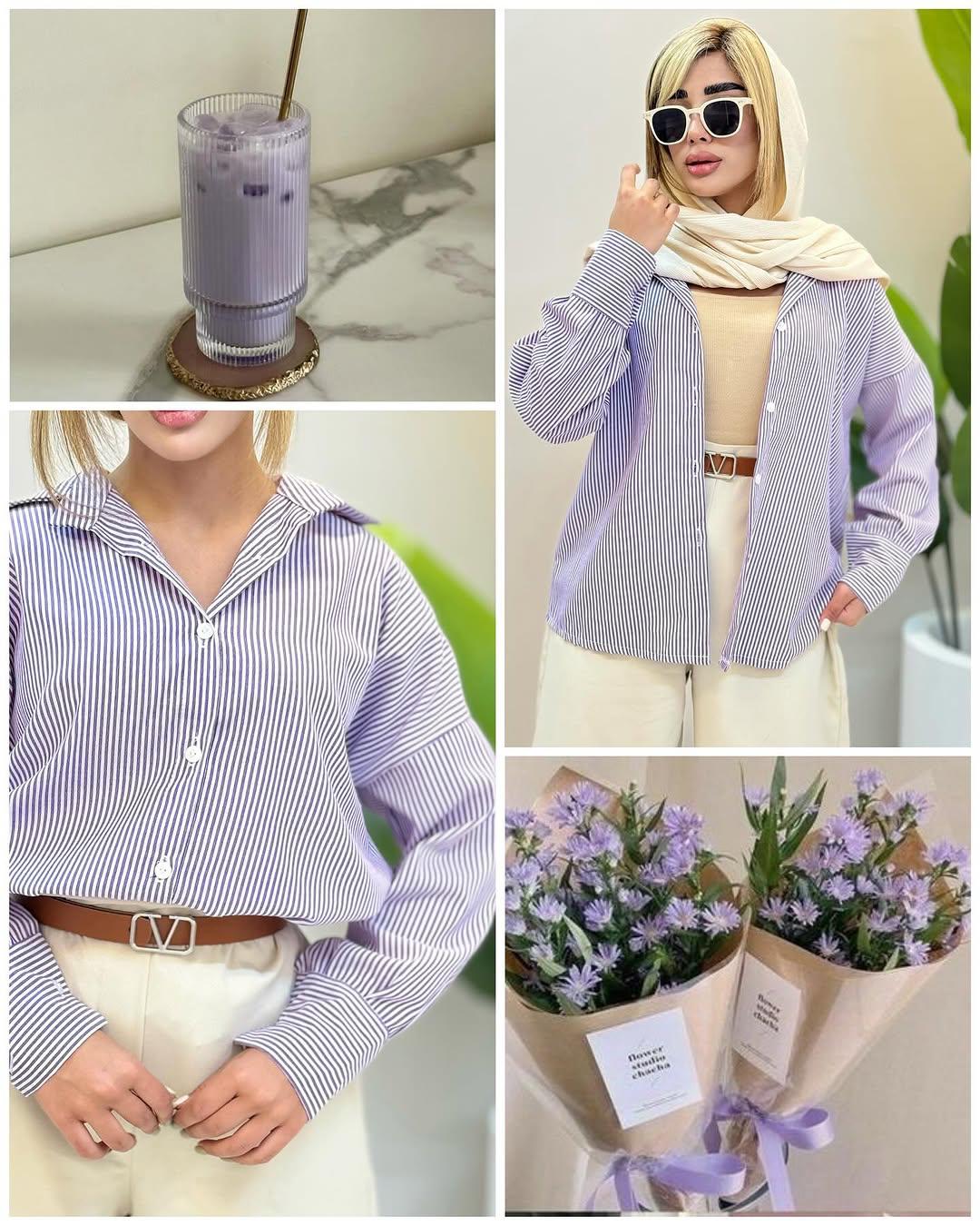 شومیز راه راه جشنواره كد 81468 - Image 4