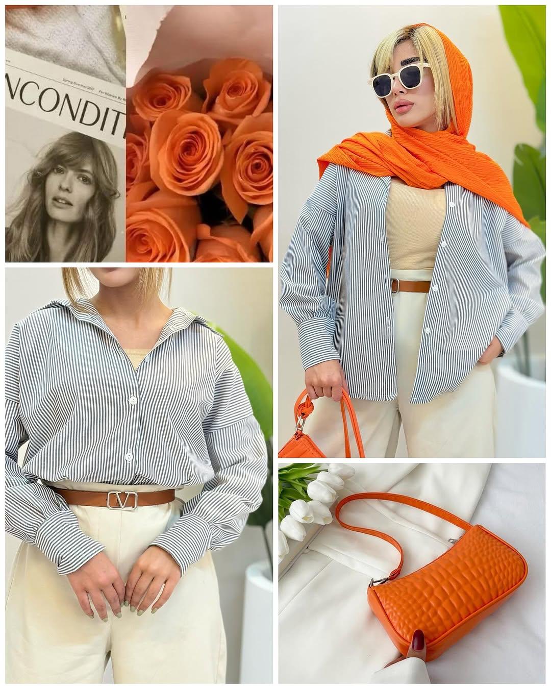 شومیز راه راه جشنواره كد 81468 - Image 5