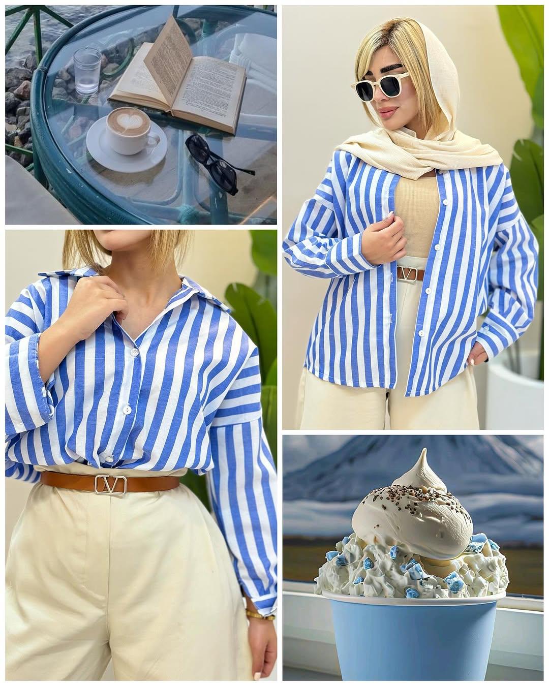 شومیز راه راه جشنواره كد 81468 - Image 7
