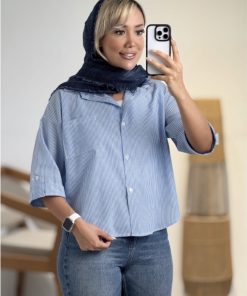شوميز راه راه باكسي ساحل كد 1566