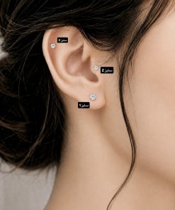 پیرسینگ میخی نگین کد 6155