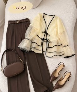 شومیز حریر مزونی کد 7622