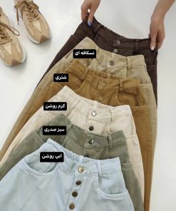 شلوار مام كتان رنگي پر طرفدار كد 301271