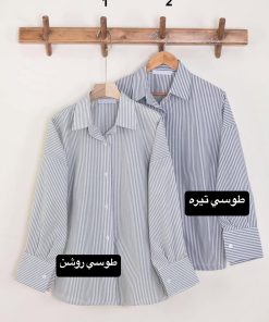 Alternative view of مانتو شوميزي راه راه ترند D کد 572242